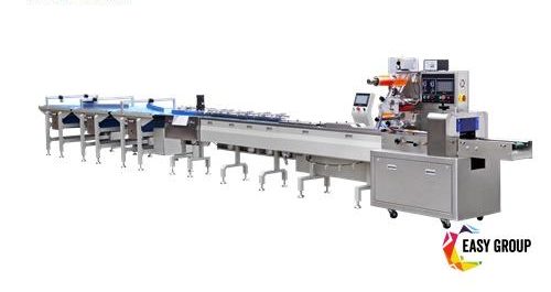 Línea de empaque automática de alimentación de pasteles de una sola línea